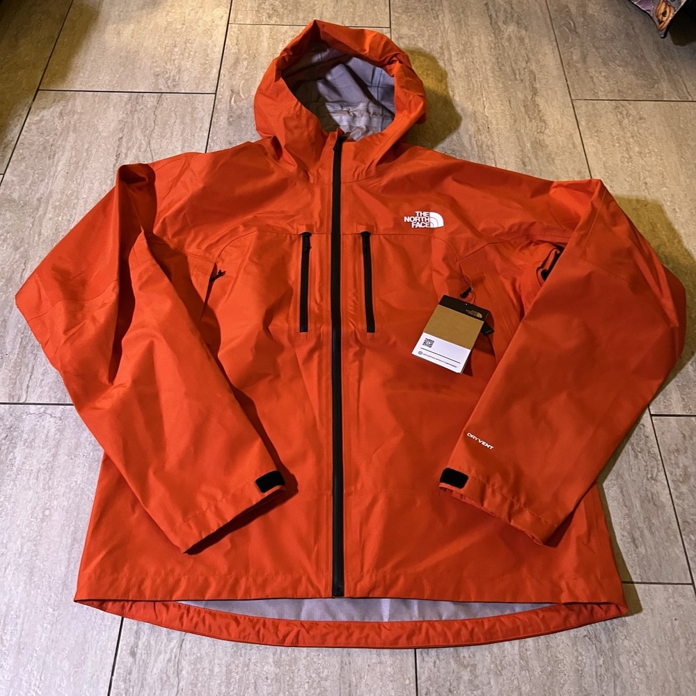 The North Face Valley View Jacket Mens Medium Red DryVent Hooded Windbreaker